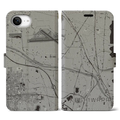 【柏原（大阪府）】地図柄iPhoneケース（手帳タイプ）