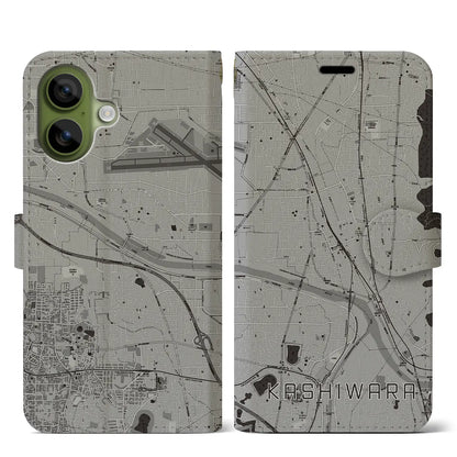 【柏原（大阪府）】地図柄iPhoneケース（手帳タイプ）