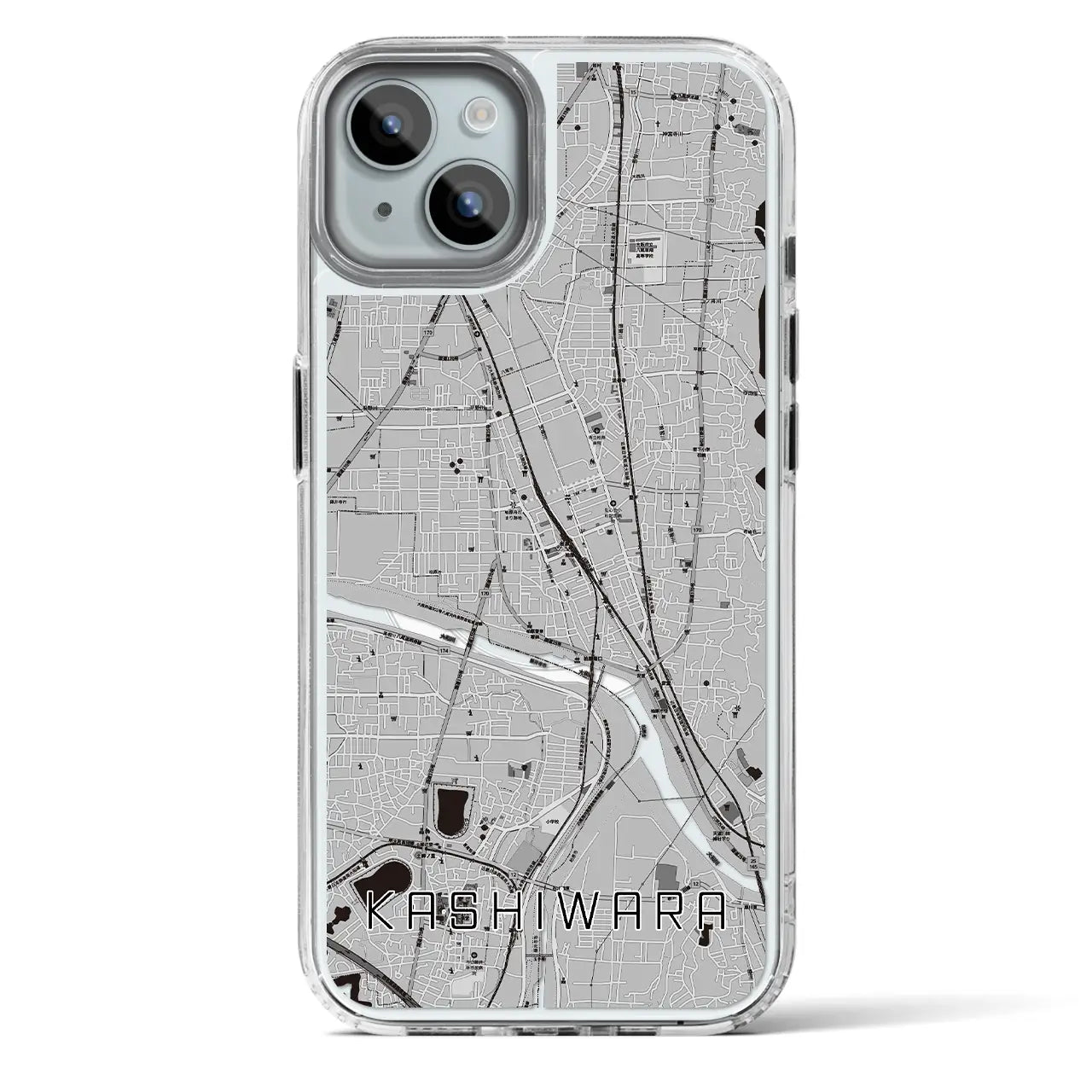 【柏原（大阪府）】地図柄iPhoneケース（MagSafeタイプ）