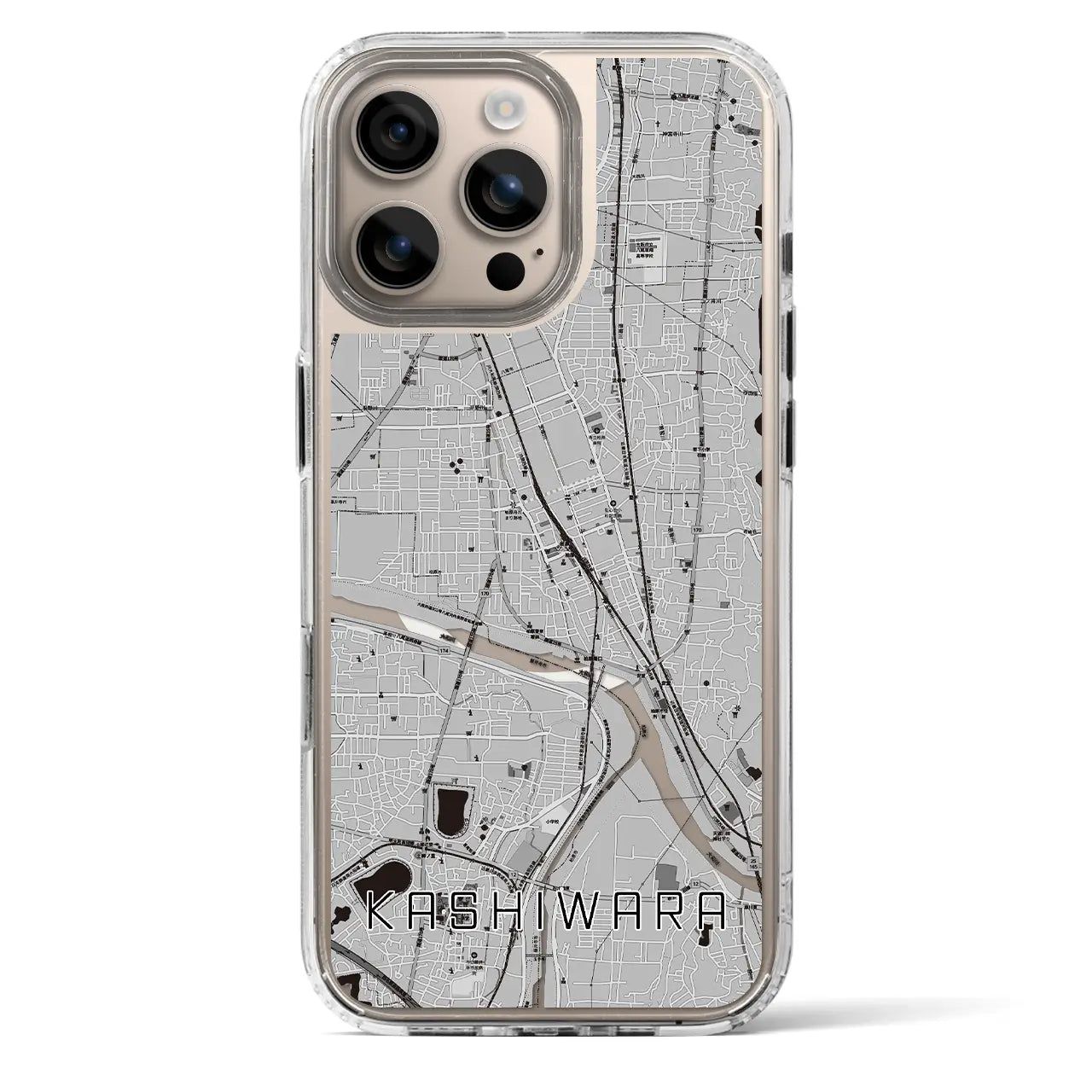 【柏原（大阪府）】地図柄iPhoneケース（MagSafeタイプ）