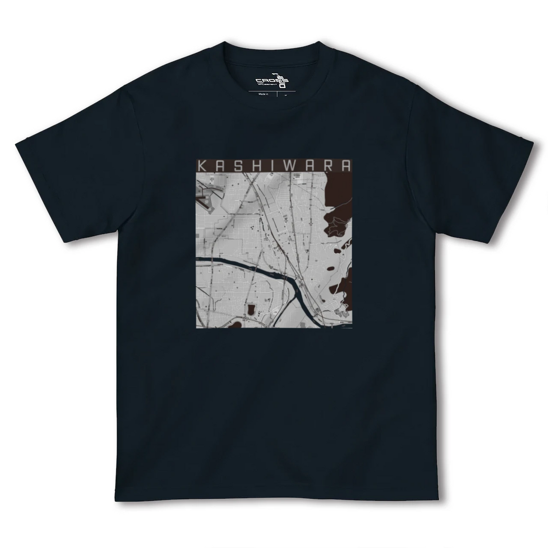 【柏原(大阪府)】地図柄ヘビーウェイトTシャツ