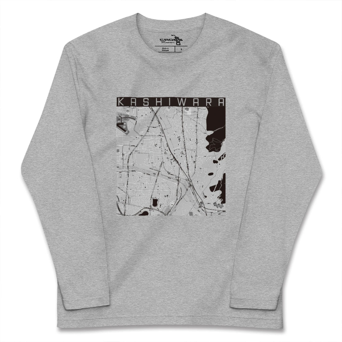 【柏原(大阪府)】地図柄ロングスリーブTシャツ