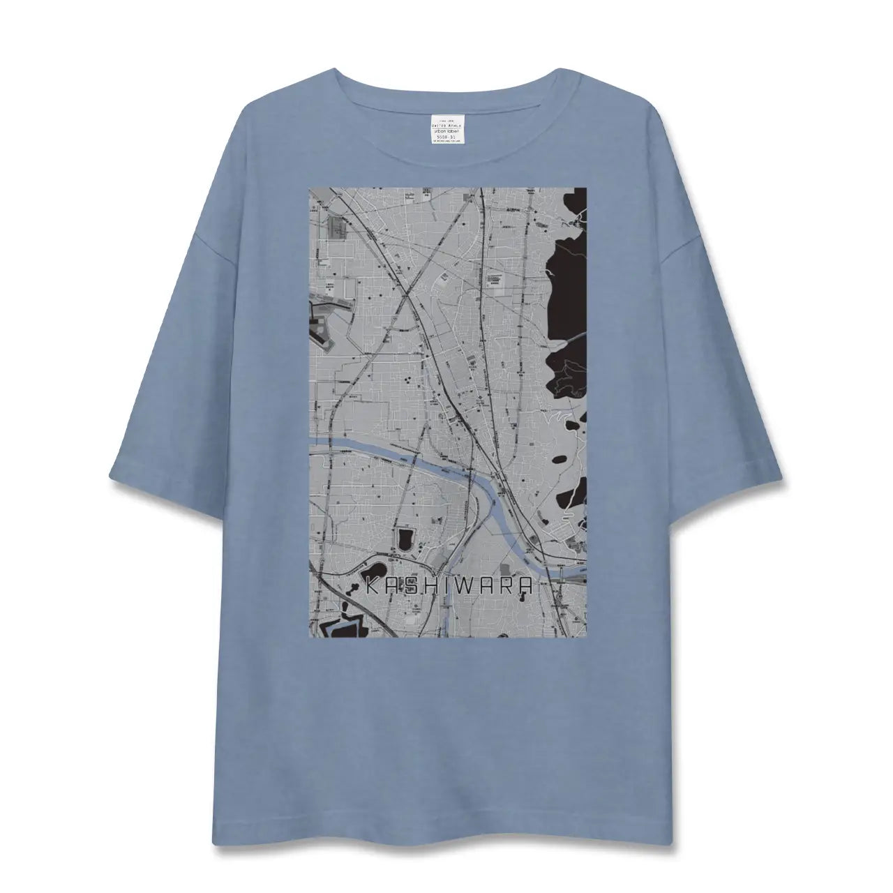 【柏原（大阪府）】地図柄ビッグシルエットTシャツ