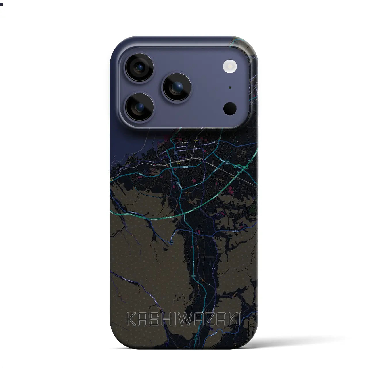 【柏崎（新潟県）】地図柄iPhoneケース（バックカバータイプ）