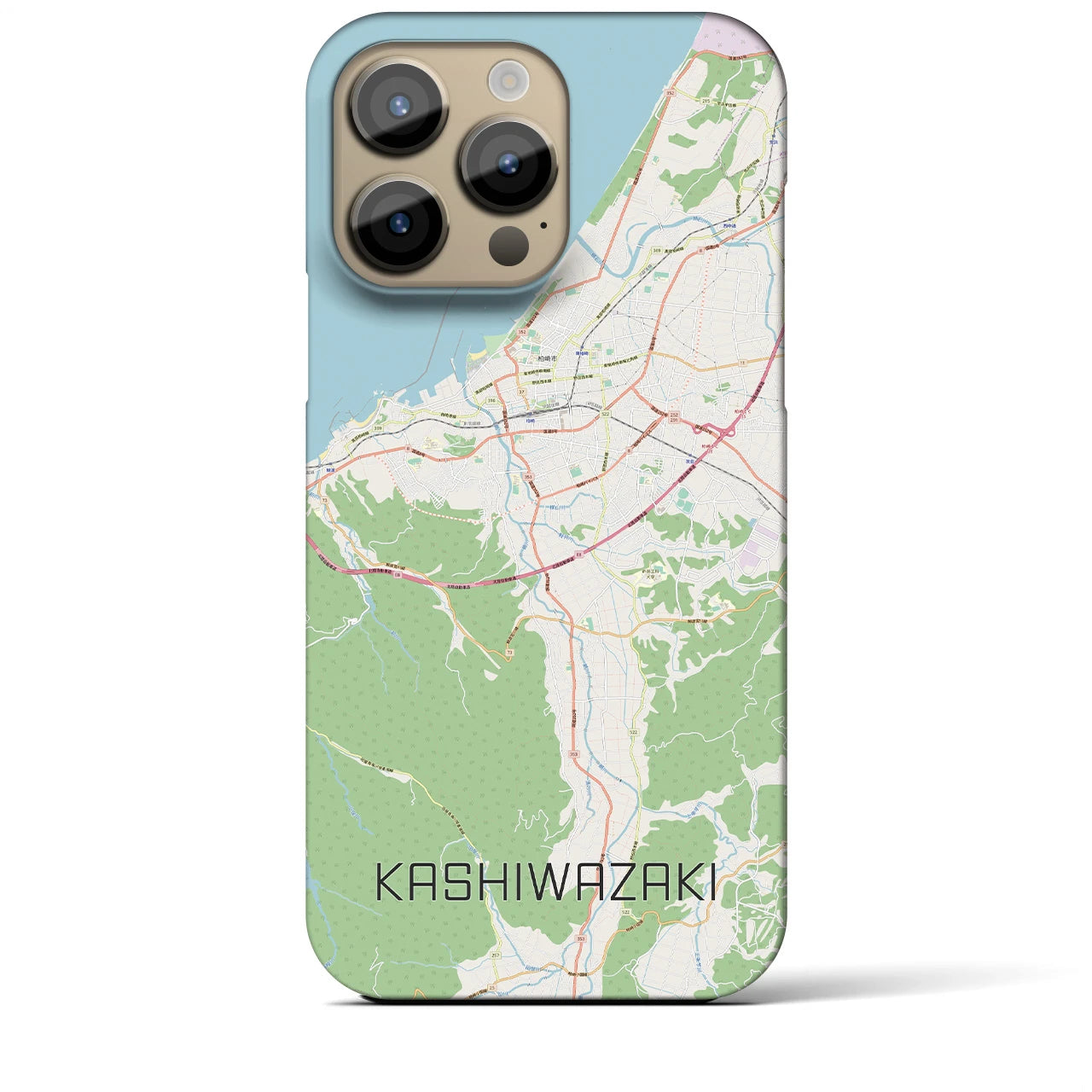 【柏崎（新潟県）】地図柄iPhoneケース（バックカバータイプ）