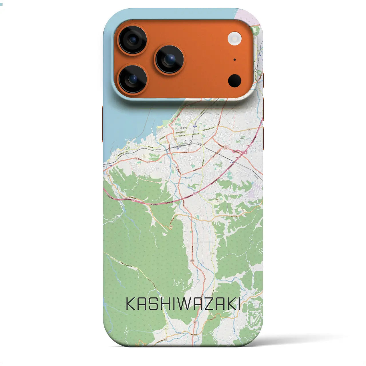 【柏崎（新潟県）】地図柄iPhoneケース（バックカバータイプ）