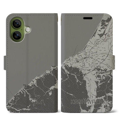 【柏崎（新潟県）】地図柄iPhoneケース（手帳タイプ）