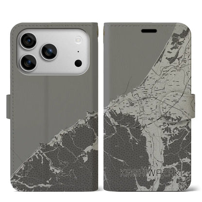 【柏崎（新潟県）】地図柄iPhoneケース（手帳タイプ）