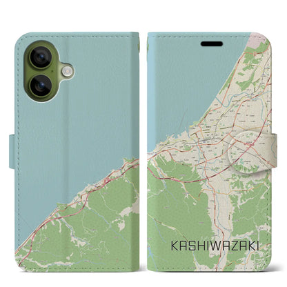 【柏崎（新潟県）】地図柄iPhoneケース（手帳タイプ）