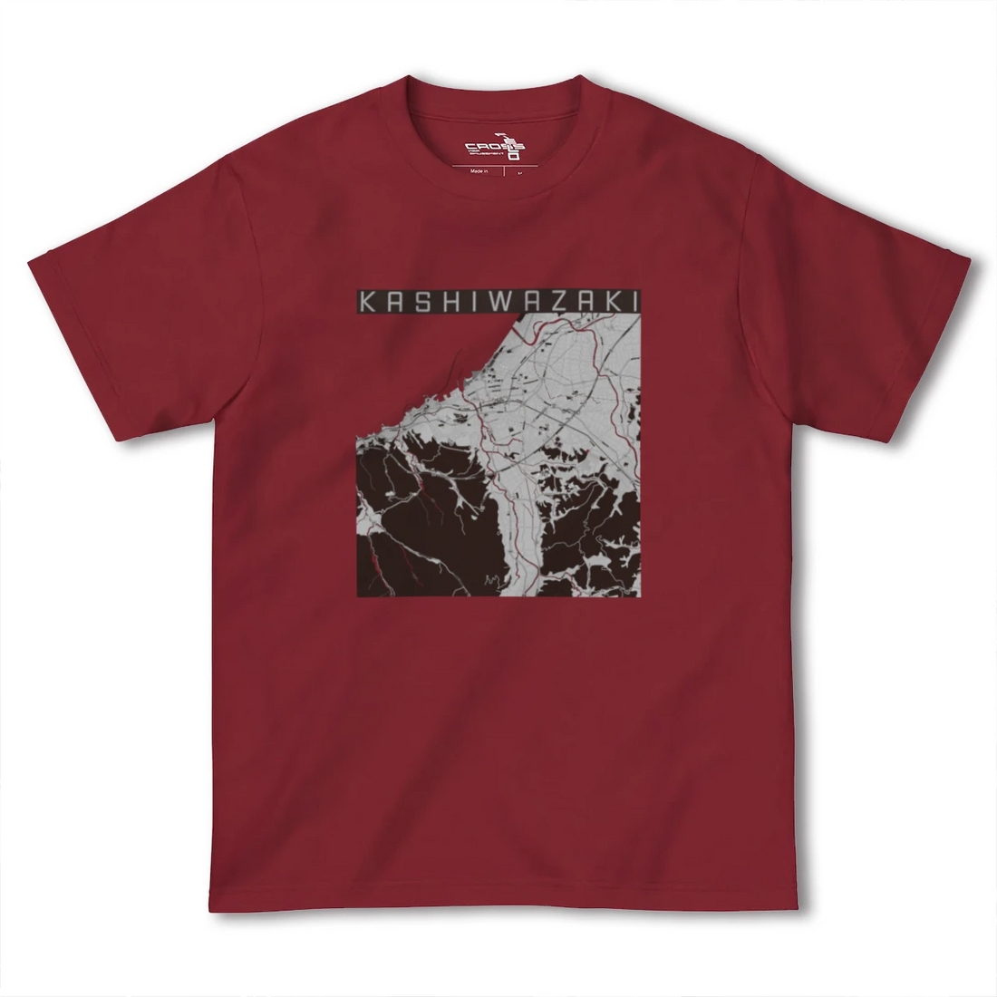 【柏崎(新潟県)】地図柄ヘビーウェイトTシャツ