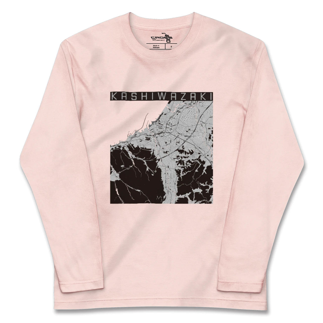 【柏崎(新潟県)】地図柄ロングスリーブTシャツ