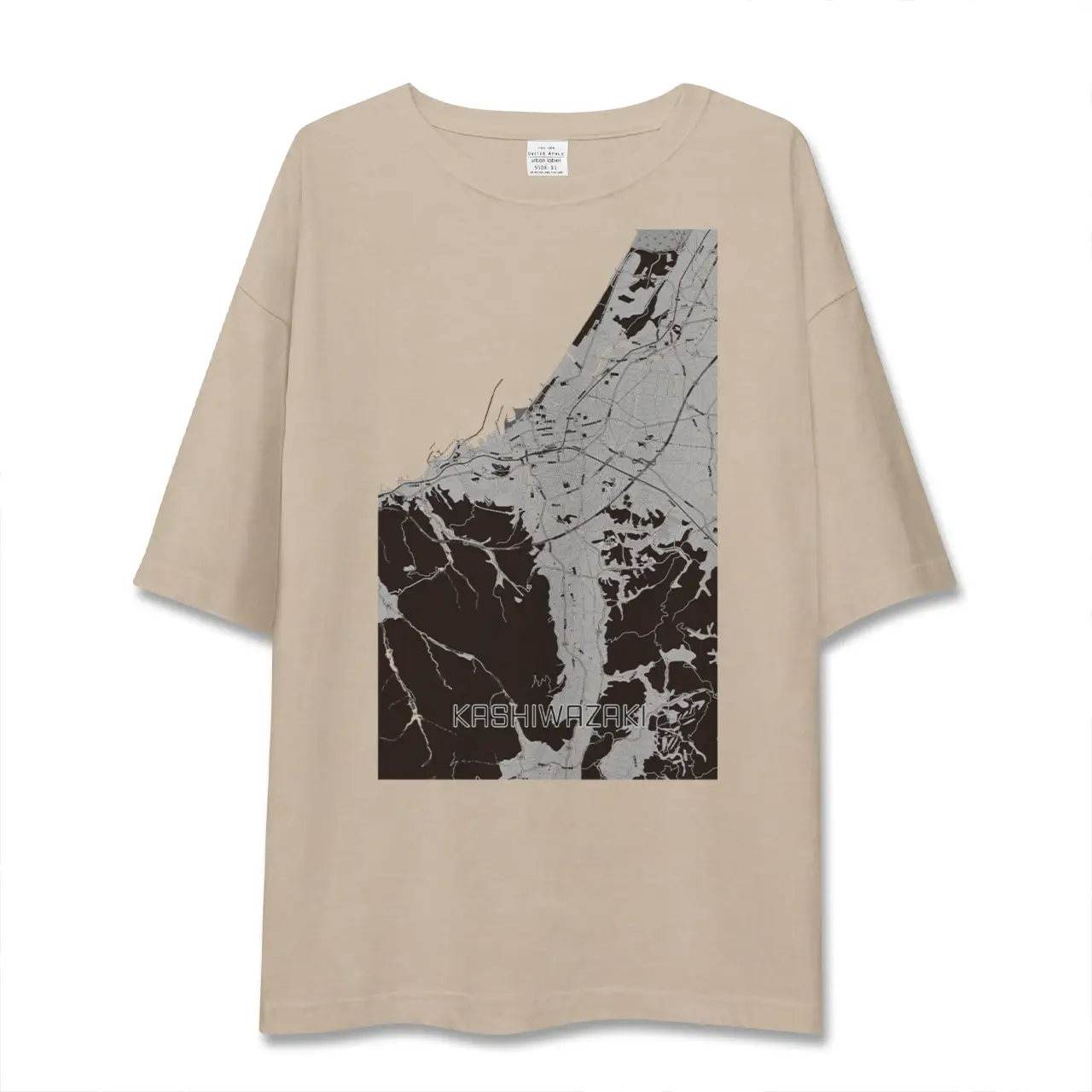 【柏崎（新潟県）】地図柄ビッグシルエットTシャツ