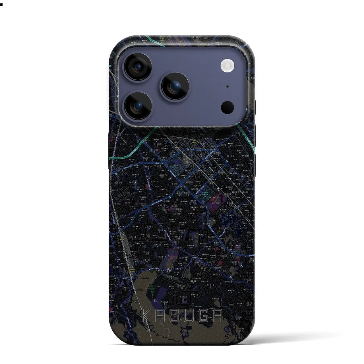 【春日（福岡県）】地図柄iPhoneケース（バックカバータイプ）