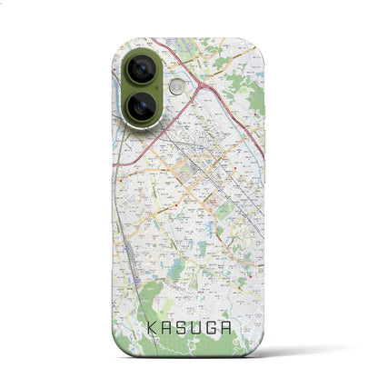 【春日（福岡県）】地図柄iPhoneケース（バックカバータイプ）
