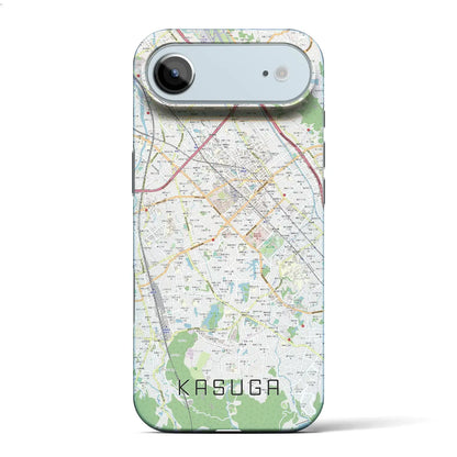 【春日（福岡県）】地図柄iPhoneケース（バックカバータイプ）