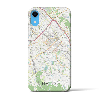 【春日（福岡県）】地図柄iPhoneケース（バックカバータイプ）