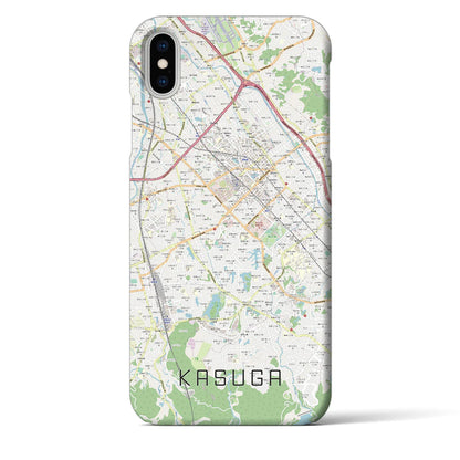 【春日（福岡県）】地図柄iPhoneケース（バックカバータイプ）