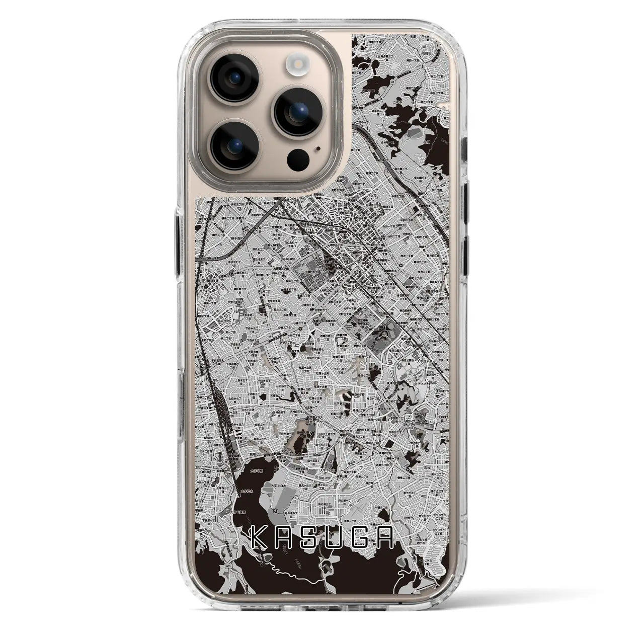 【春日（福岡県）】地図柄iPhoneケース（MagSafeタイプ）