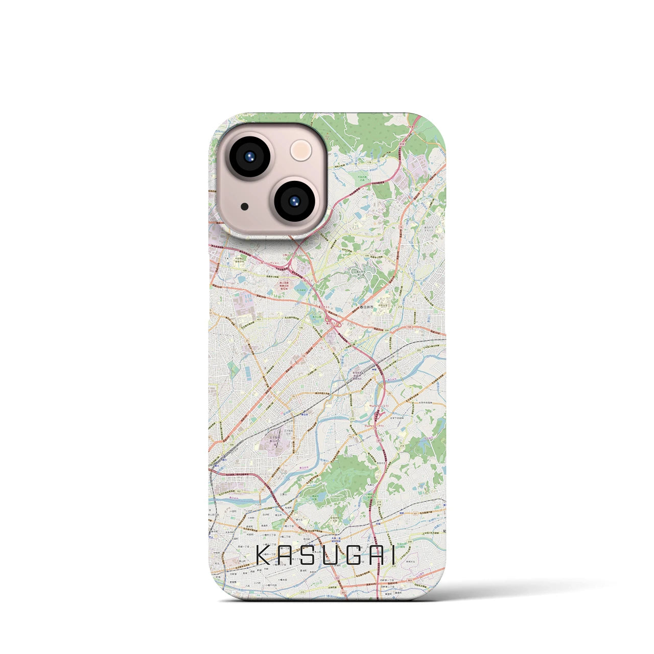 【春日井（愛知県）】地図柄iPhoneケース（バックカバータイプ）