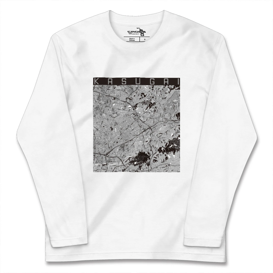 【春日井（愛知県）】地図柄ロングスリーブTシャツ