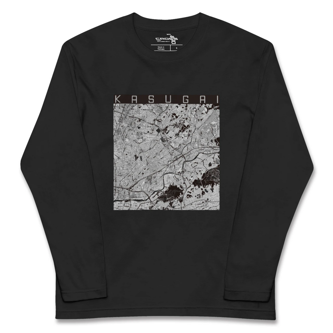 【春日井(愛知県)】地図柄ロングスリーブTシャツ