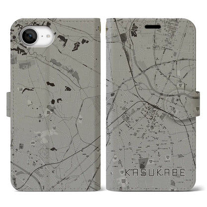 【春日部（埼玉県）】地図柄iPhoneケース（手帳タイプ）