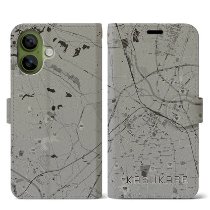 【春日部（埼玉県）】地図柄iPhoneケース（手帳タイプ）