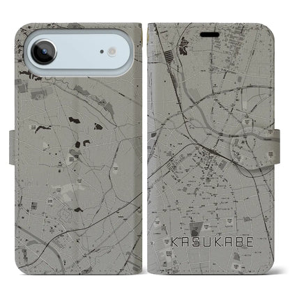 【春日部（埼玉県）】地図柄iPhoneケース（手帳タイプ）