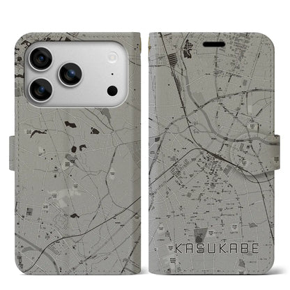 【春日部（埼玉県）】地図柄iPhoneケース（手帳タイプ）