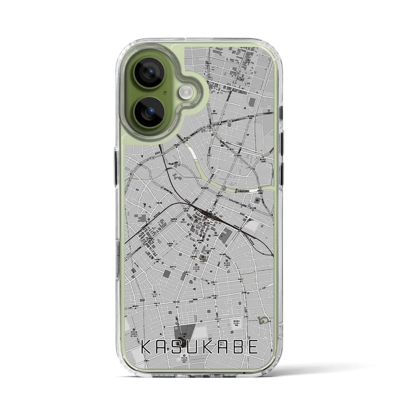 【春日部（埼玉県）】地図柄iPhoneケース（MagSafeタイプ）