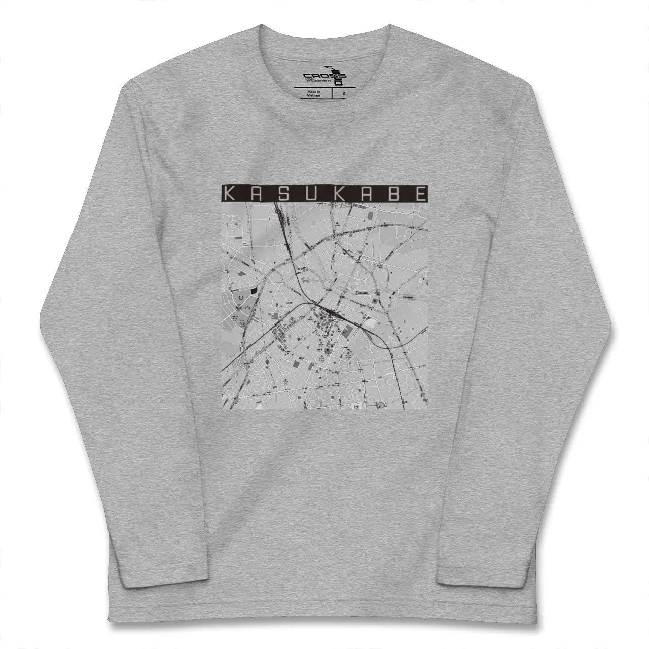 【春日部（埼玉県）】地図柄ロングスリーブTシャツ