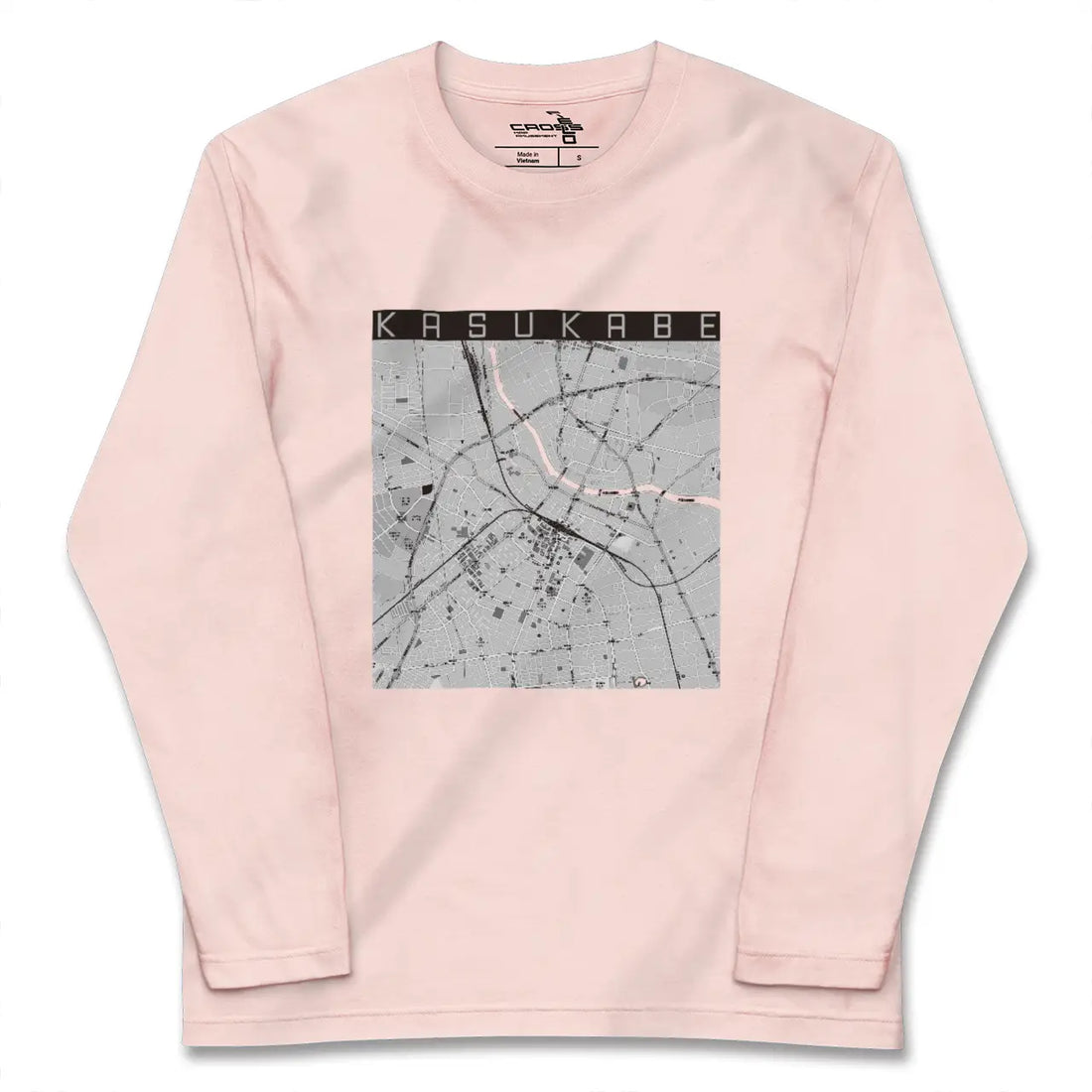 【春日部（埼玉県）】地図柄ロングスリーブTシャツ