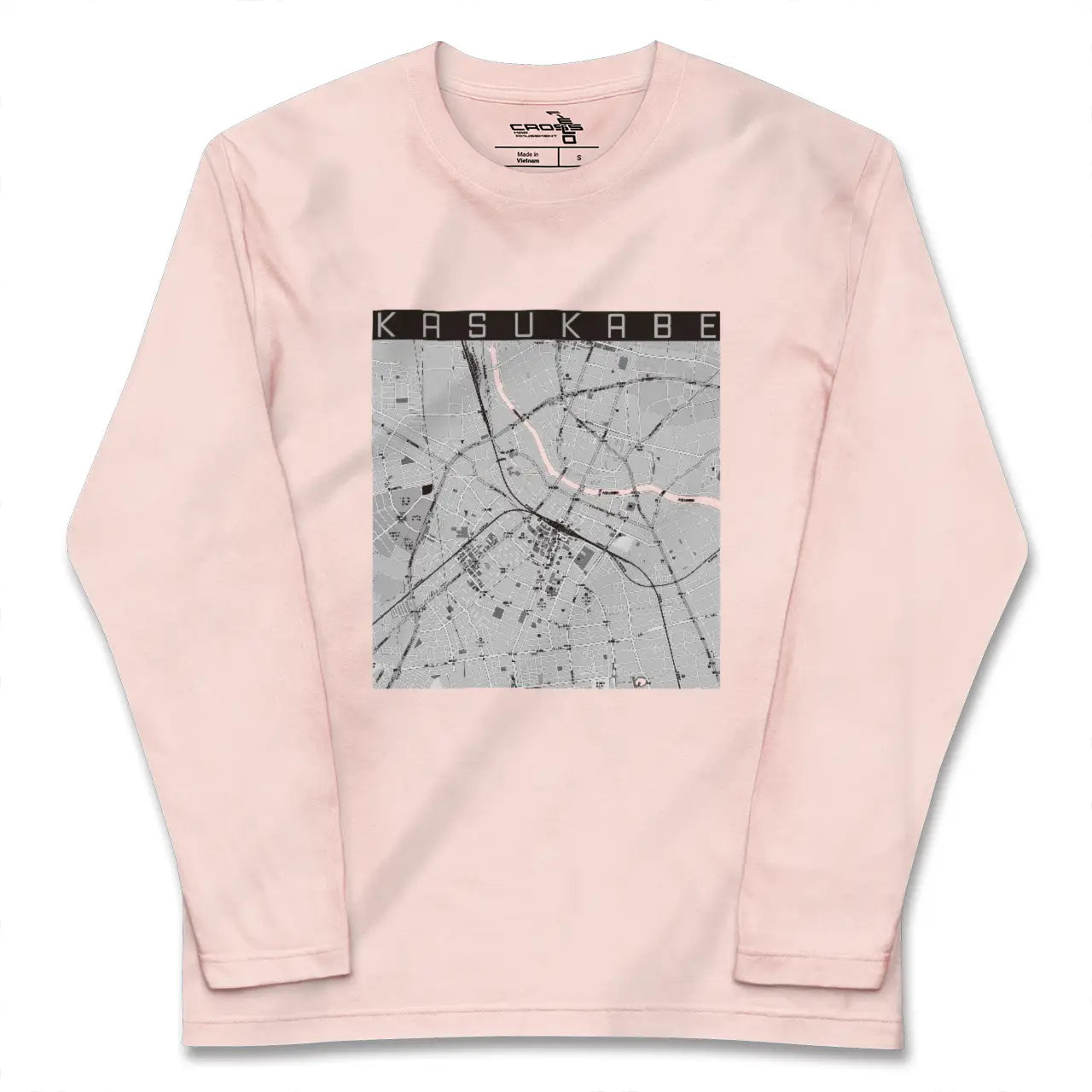 【春日部（埼玉県）】地図柄ロングスリーブTシャツ