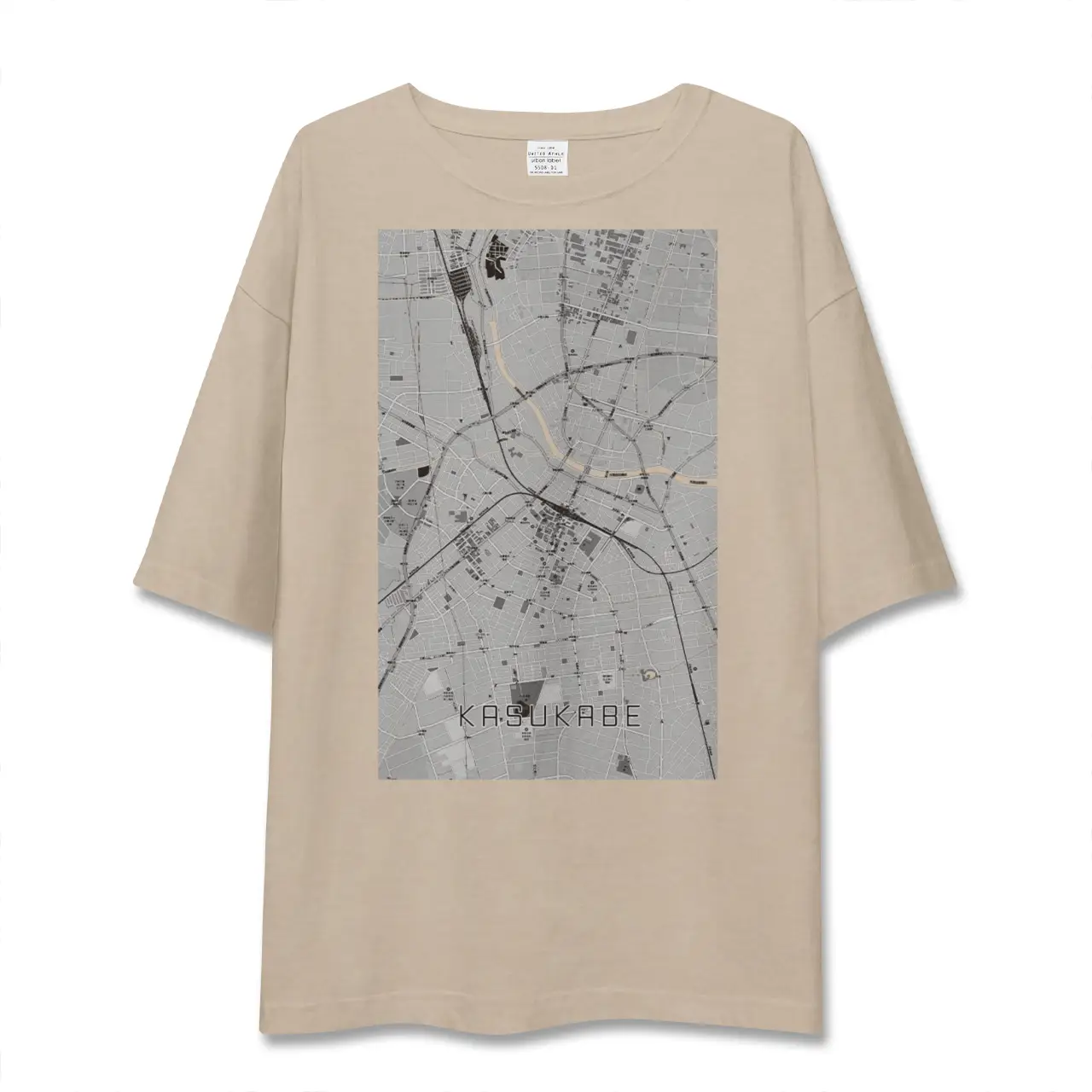 【春日部（埼玉県）】地図柄ビッグシルエットTシャツ