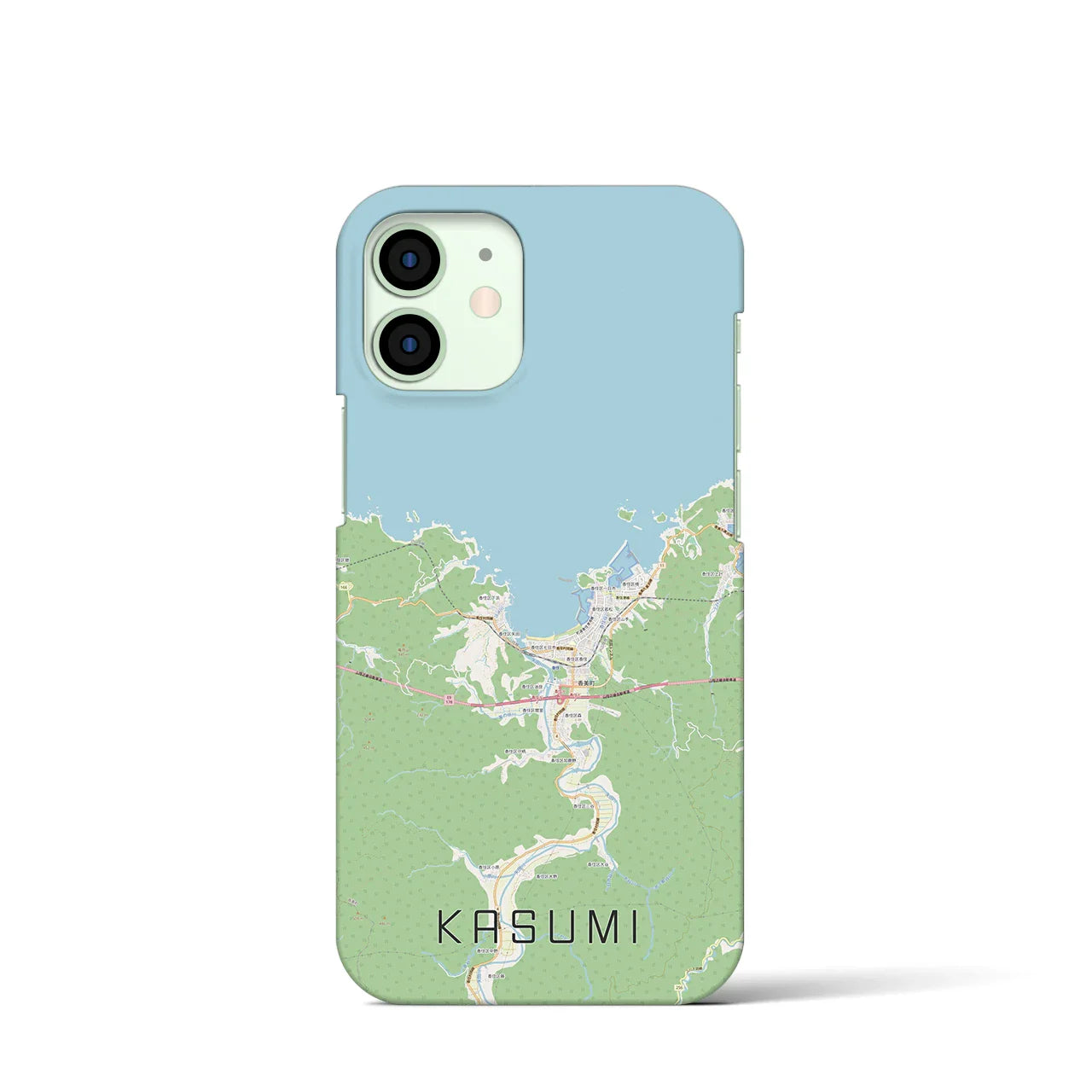 【香住（兵庫県）】地図柄iPhoneケース（バックカバータイプ）