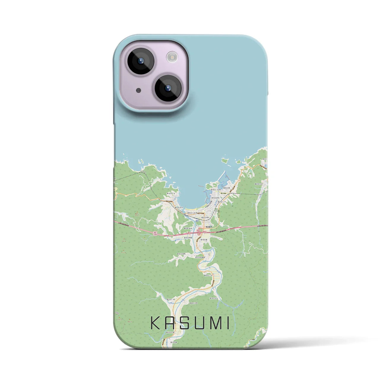 【香住（兵庫県）】地図柄iPhoneケース（バックカバータイプ）