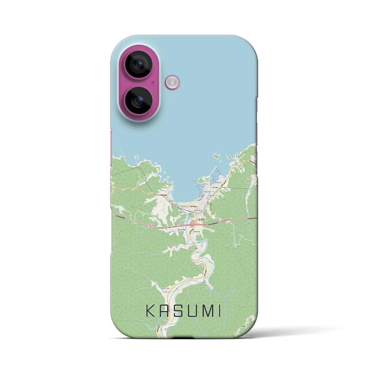 【香住（兵庫県）】地図柄iPhoneケース（バックカバータイプ）