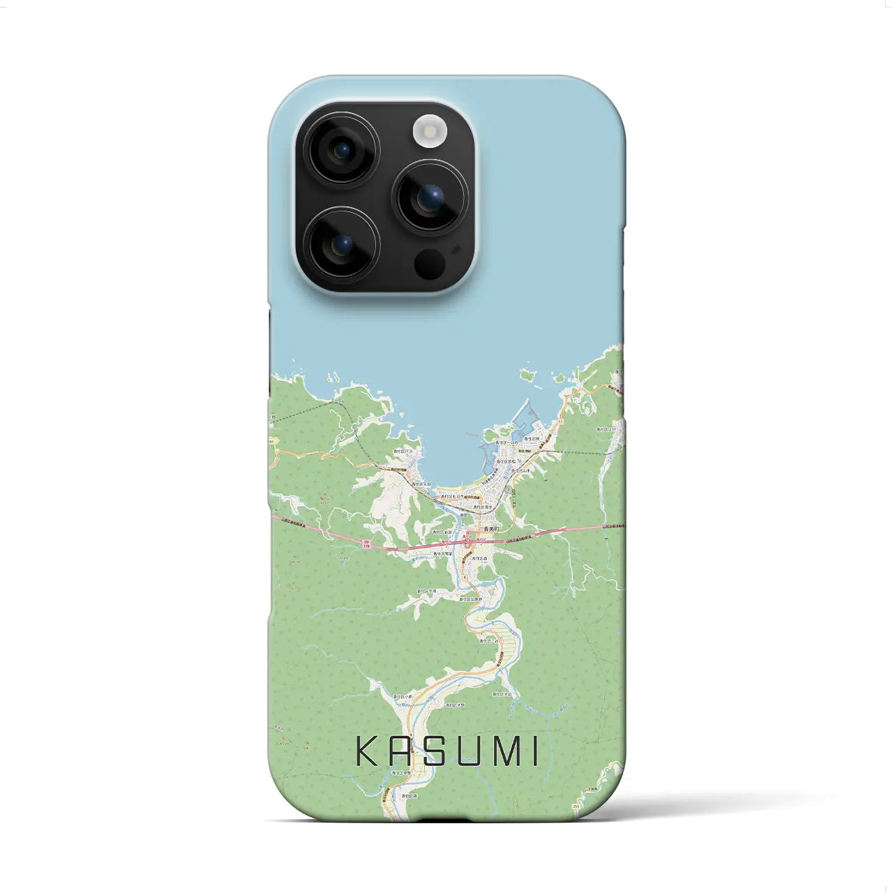 【香住（兵庫県）】地図柄iPhoneケース（バックカバータイプ）