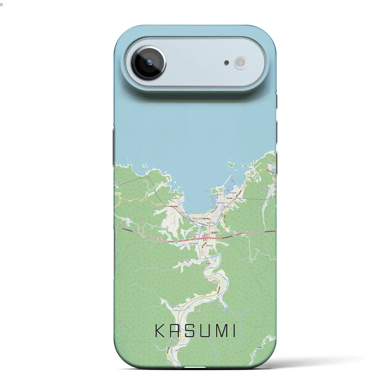【香住（兵庫県）】地図柄iPhoneケース（バックカバータイプ）