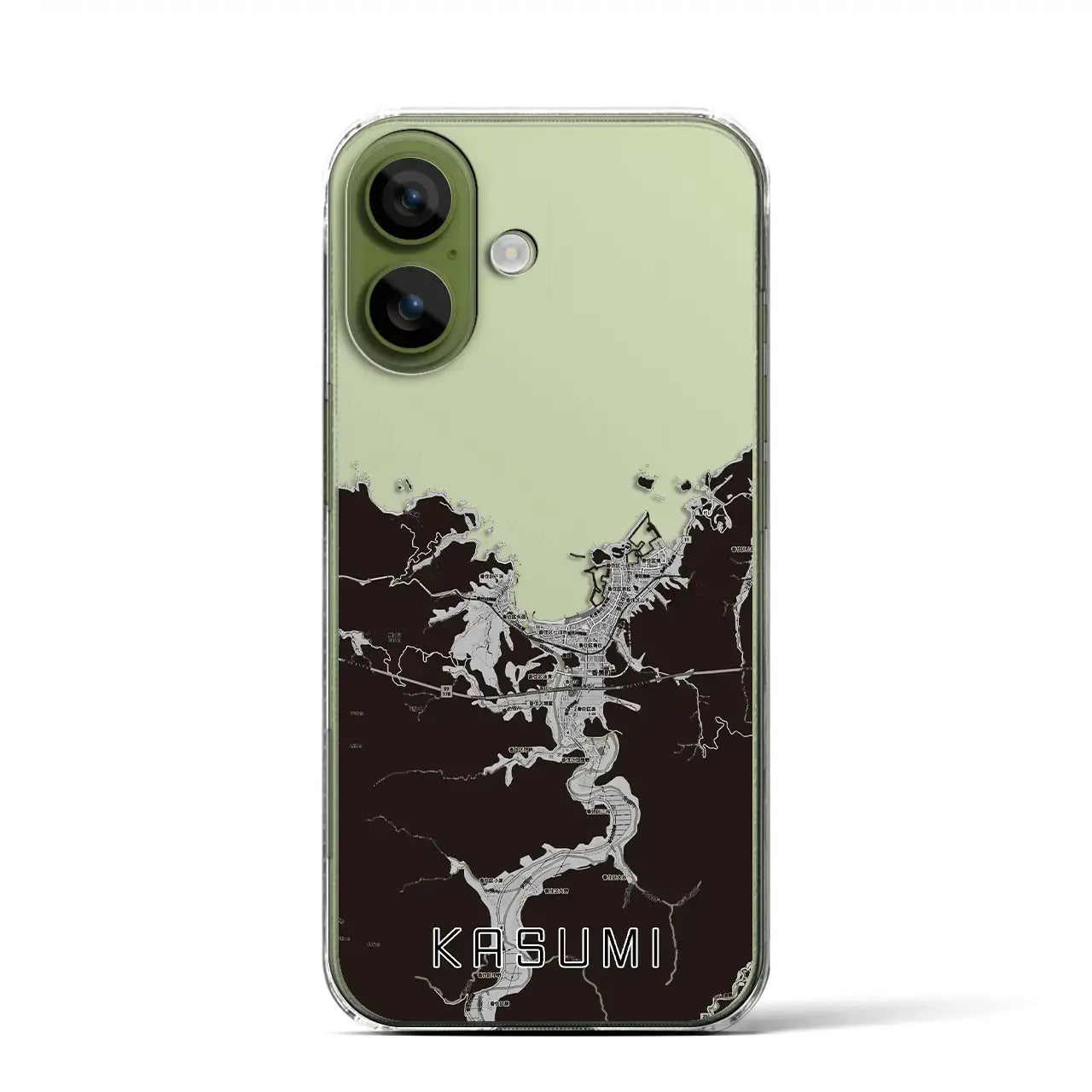 【香住（兵庫県）】地図柄iPhoneケース（クリアタイプ）