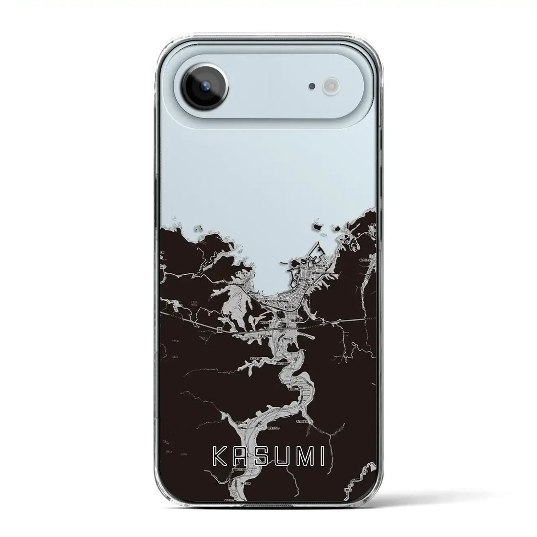 【香住(兵庫県)】地図柄iPhoneケース(クリアタイプ)モノトーン・iPhone 17 Pro Max 用