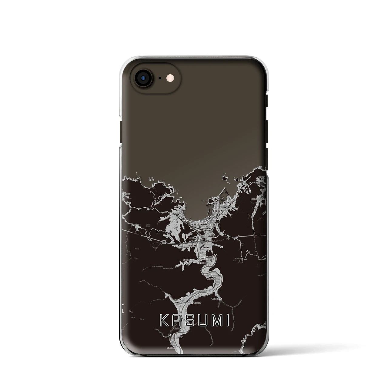 【香住（兵庫県）】地図柄iPhoneケース（クリアタイプ）