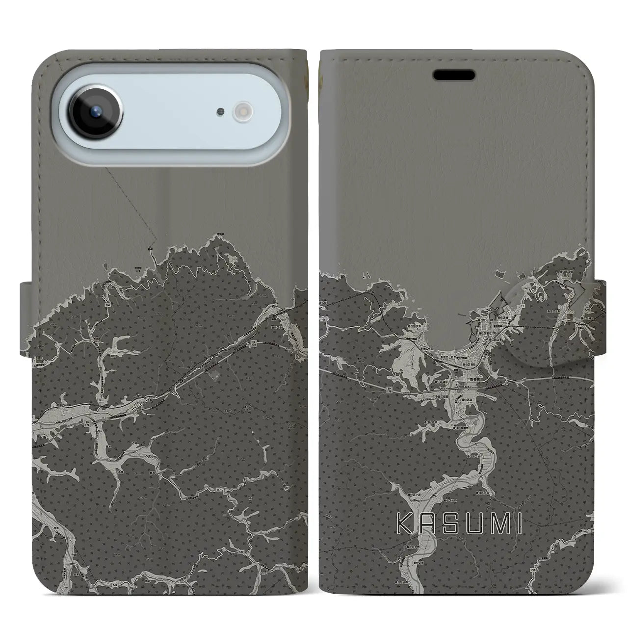 【香住（兵庫県）】地図柄iPhoneケース（手帳タイプ）