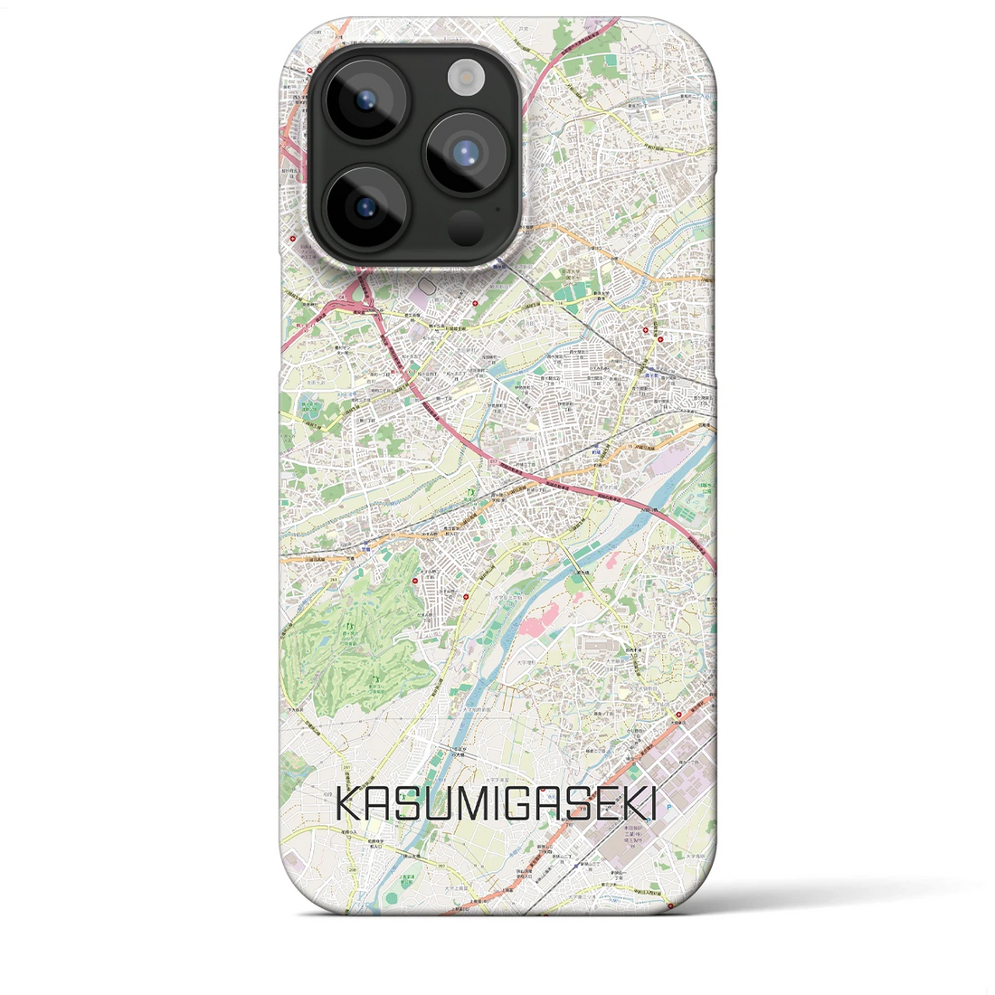 【霞ヶ関】地図柄iPhoneケース（バックカバータイプ・ナチュラル）iPhone 15 Pro Max 用