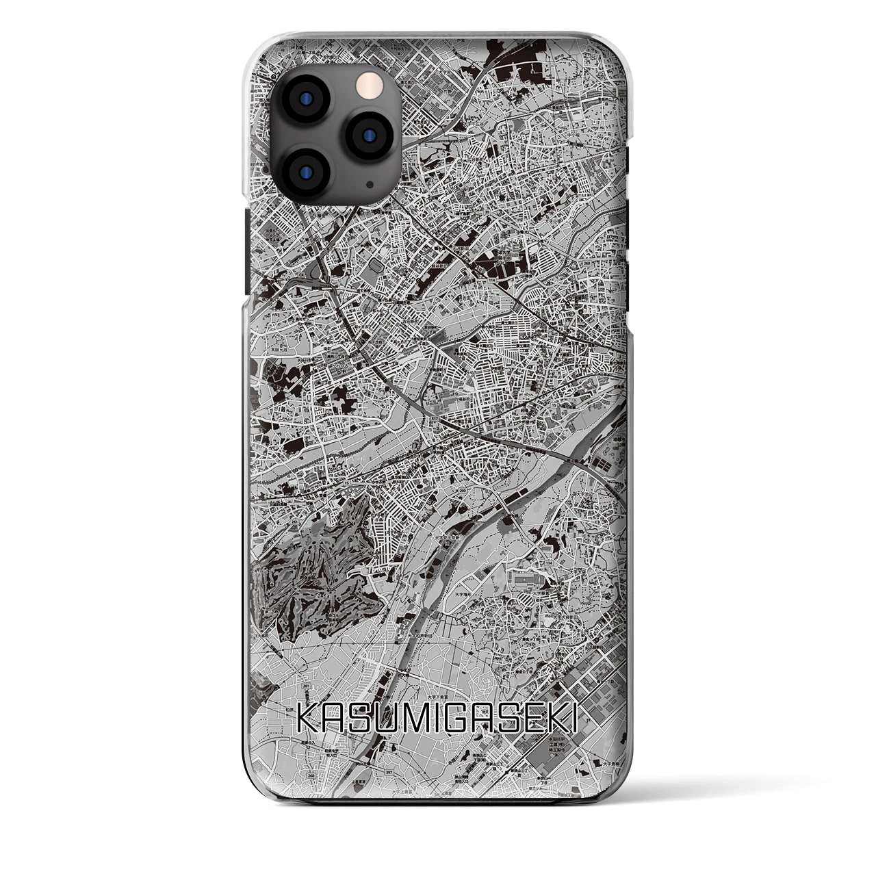 【霞ヶ関（埼玉県）】地図柄iPhoneケース（クリアタイプ）