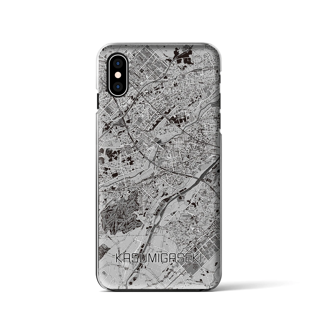 【霞ヶ関（埼玉県）】地図柄iPhoneケース（クリアタイプ）