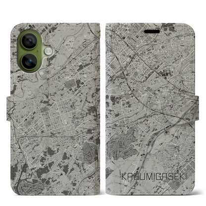 【霞ヶ関（埼玉県）】地図柄iPhoneケース（手帳タイプ）