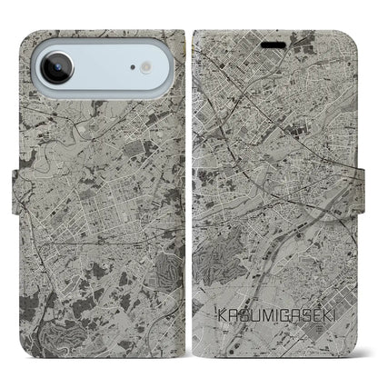 【霞ヶ関（埼玉県）】地図柄iPhoneケース（手帳タイプ）