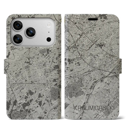 【霞ヶ関（埼玉県）】地図柄iPhoneケース（手帳タイプ）