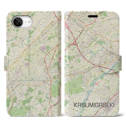 【霞ヶ関（埼玉県）】地図柄iPhoneケース（手帳タイプ）